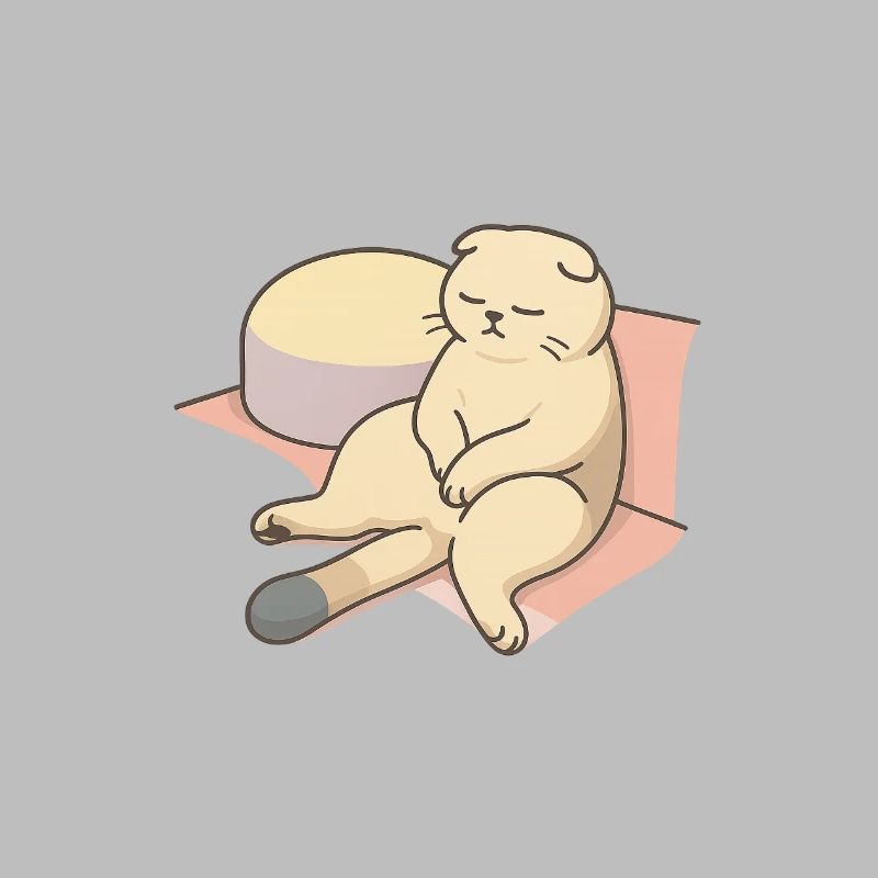 Chat relaxant au lit avec oreiller