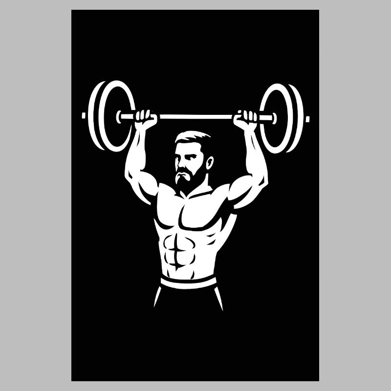 Powerful Dumbbell Illustration