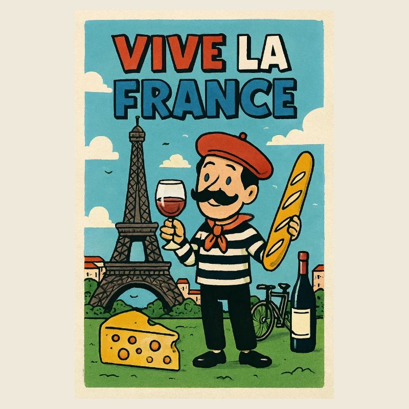 Es lebe Frankreich Retro Gourmet