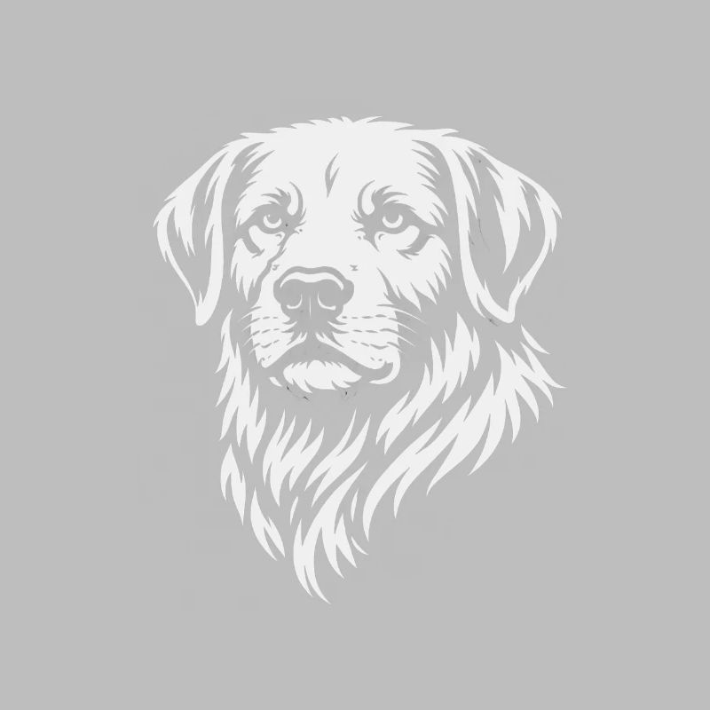 Labrador head in vector tattoo style