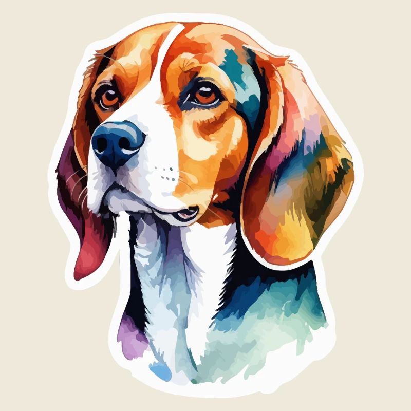 Beagle Wasserfarben