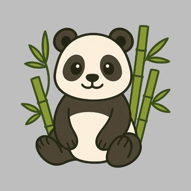 Panda dans la forêt de bambous