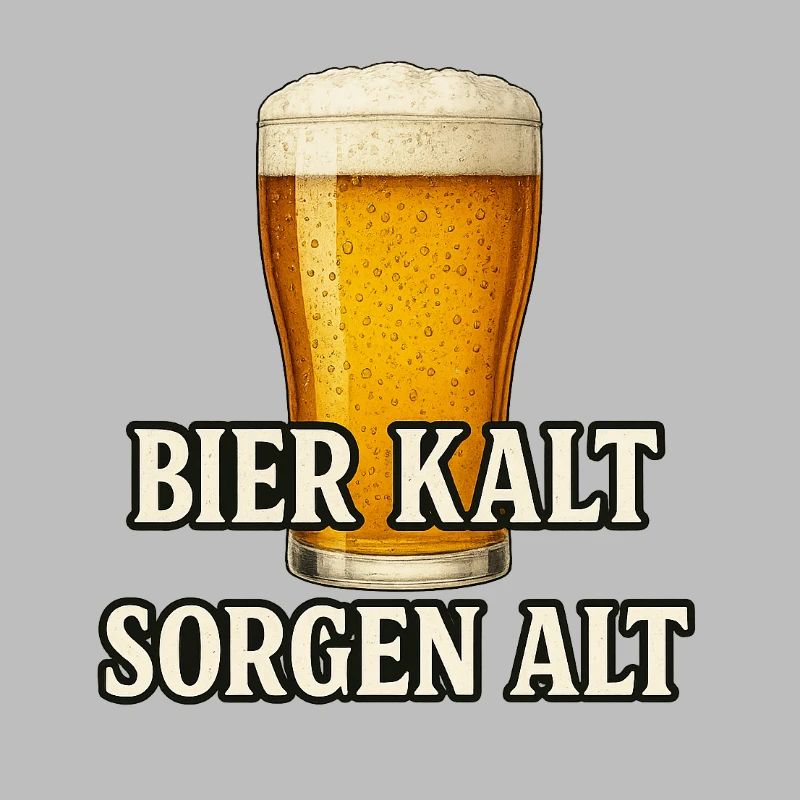 Kühles Bier Zitat Design