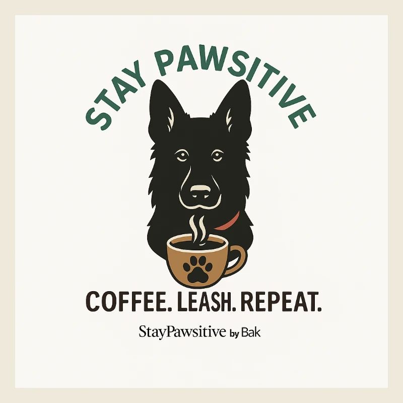 Stay Pawsitive Chien Motif Café