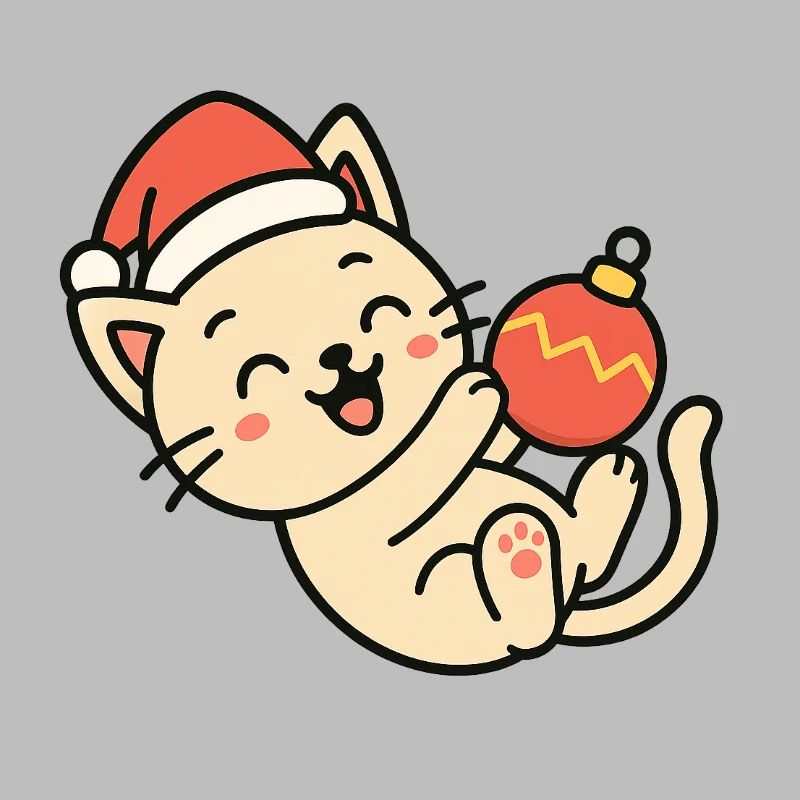 Bal de Noël amusant pour chatons