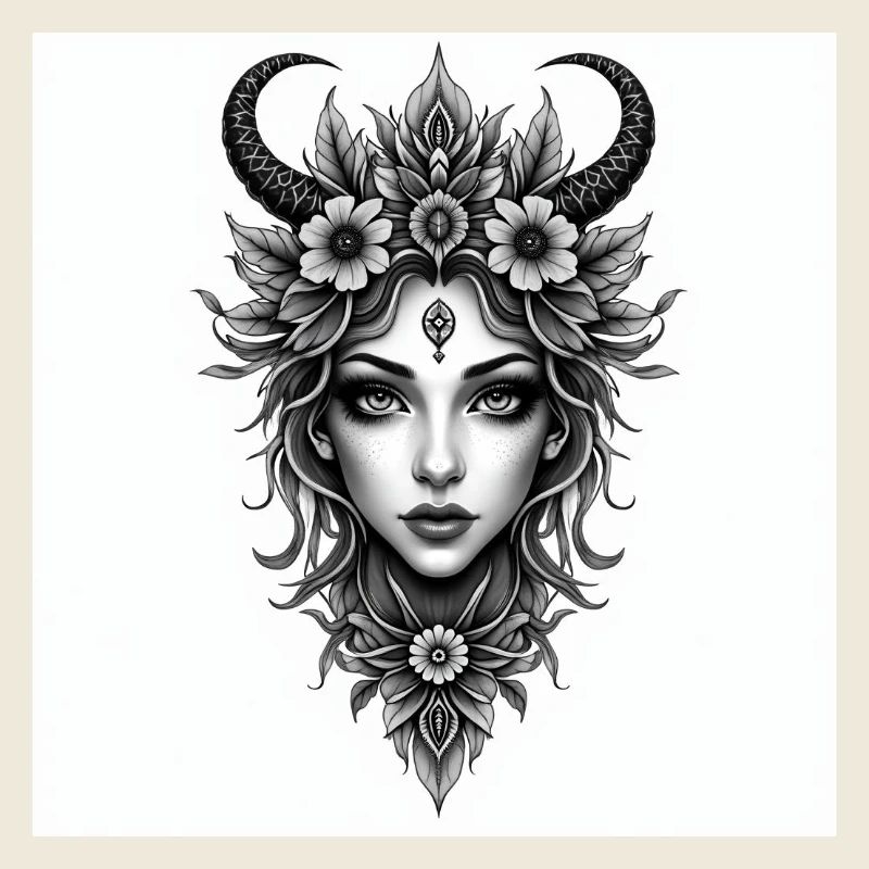 Reine cornue des fleurs