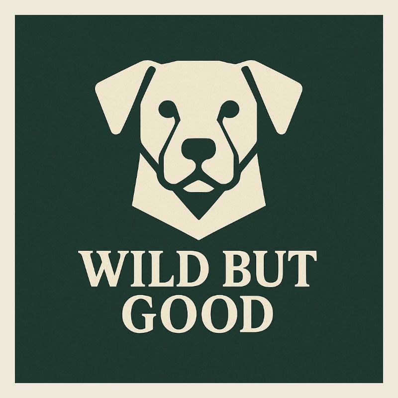 Design de chien sauvage mais bon