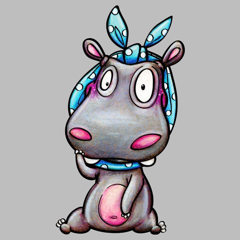 hippo with kerchief