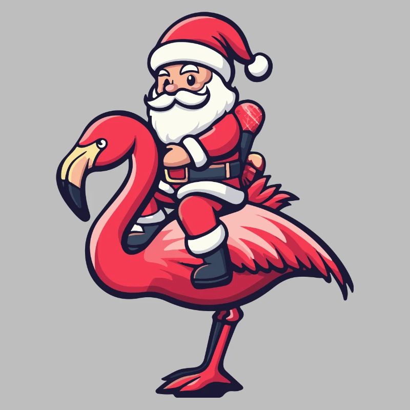 Flamingo Weihnachtsmann
