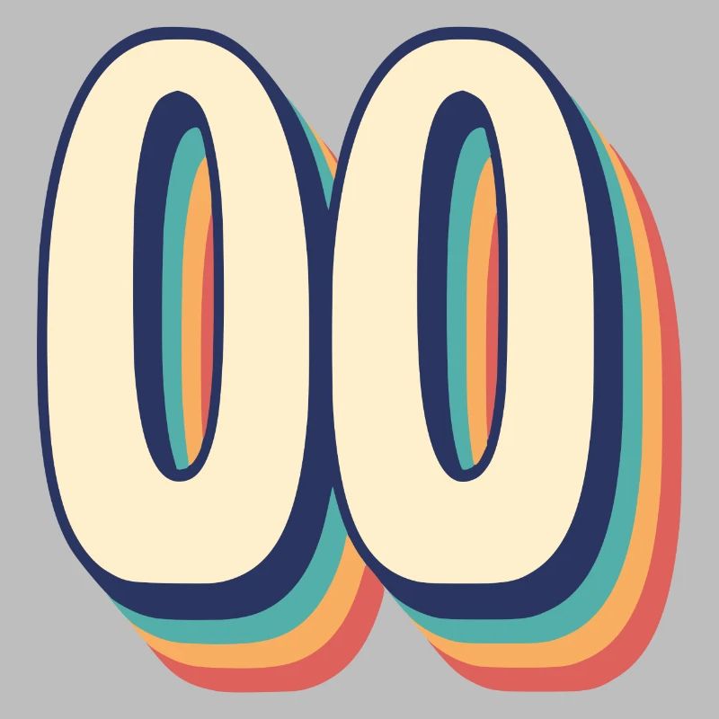 Vintage Retro T-Shirt Nummer 00 Zero Zero