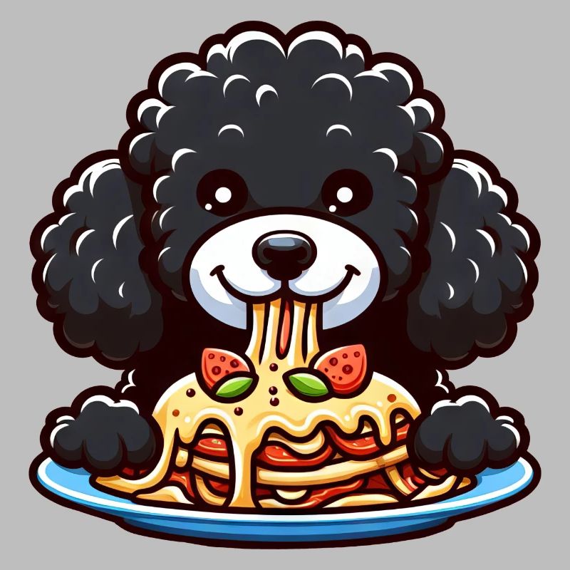 Black Poodle and Lasagna Comic