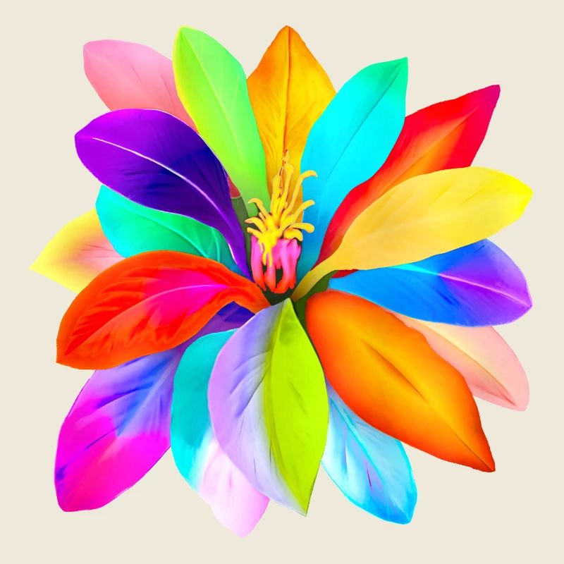Rainbow Flower of Diversity, Tolerance and Love