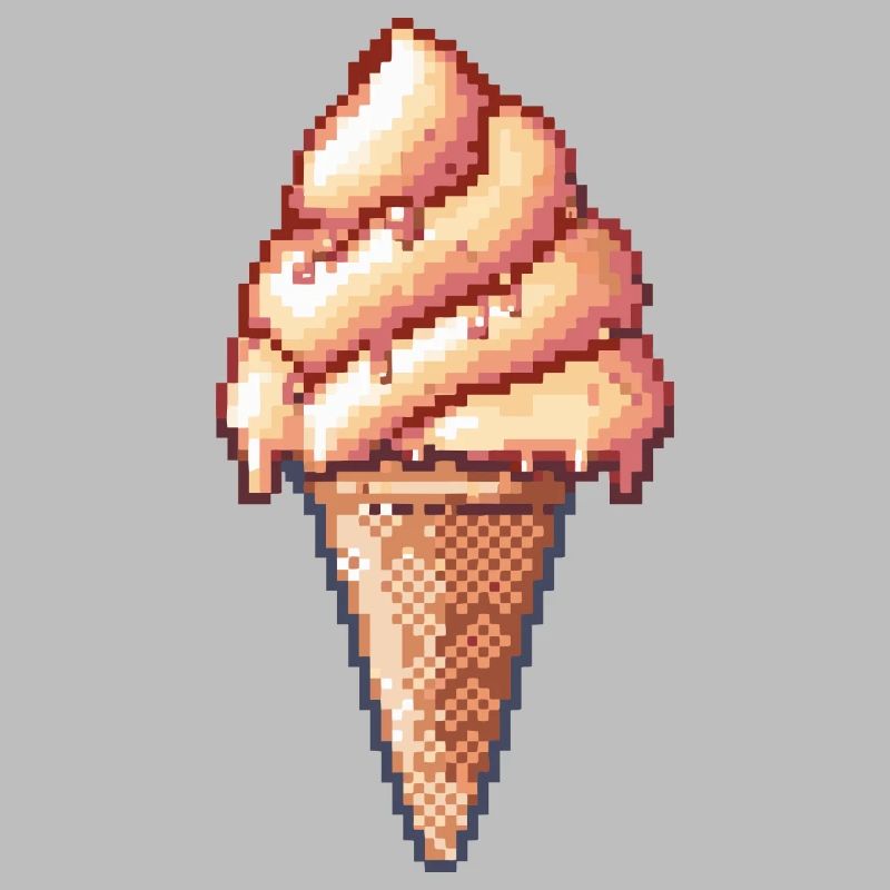 Icône pixel de crème glacée