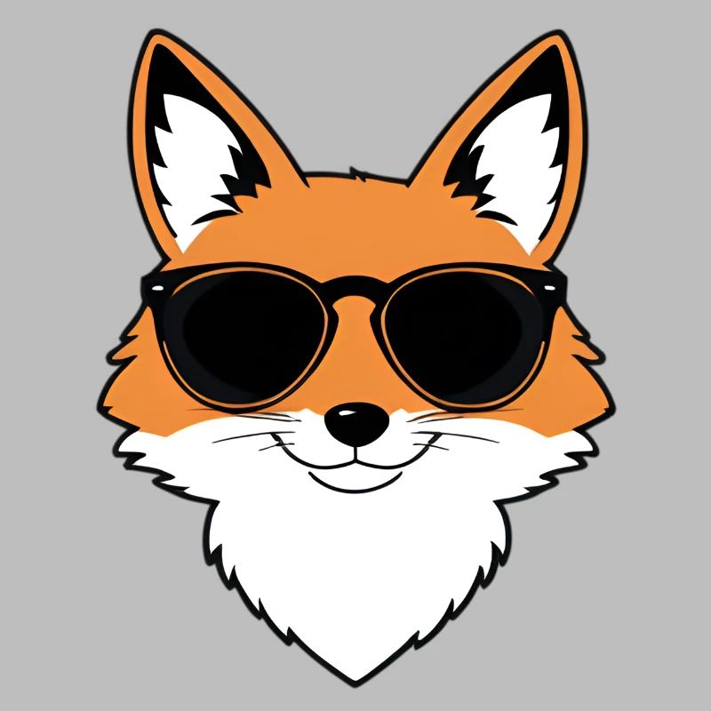 Renard avec lunettes de soleil