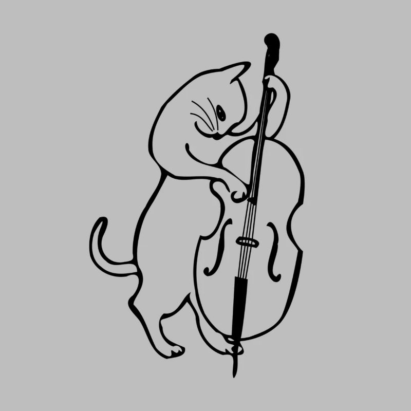 Contrebasse chat Jazz