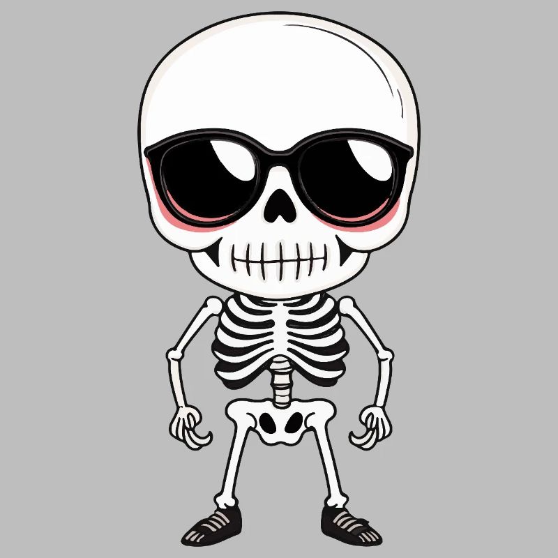 Skeleton with sunglasses