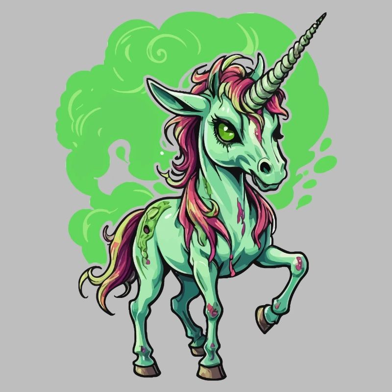 Zombie Einhorn Illustration