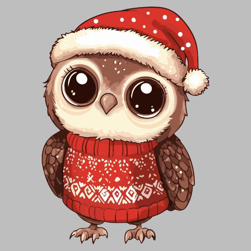 Eule Weihnachten Comic