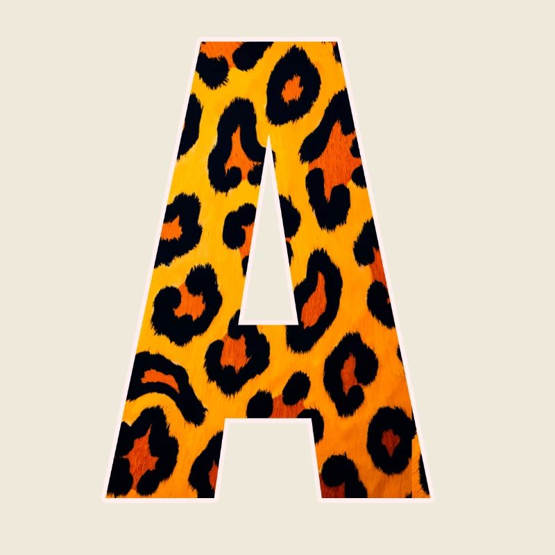 Leopard A-Buchstabe Print