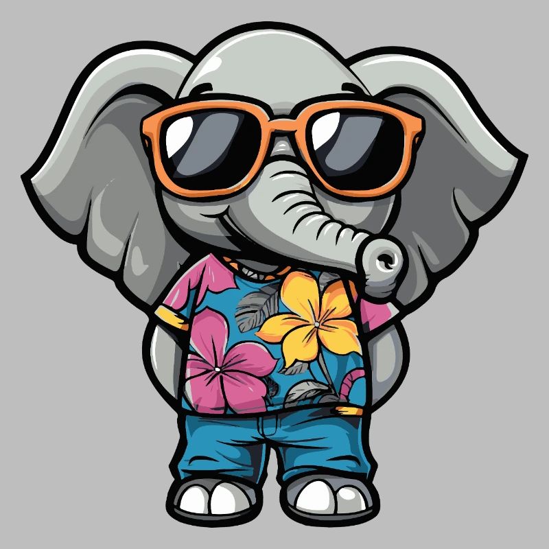 Elephant Comic Holiday