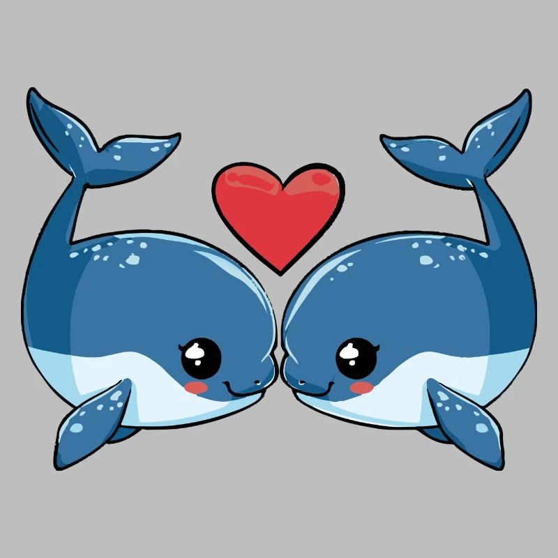 Couple baleine Saint-Valentin