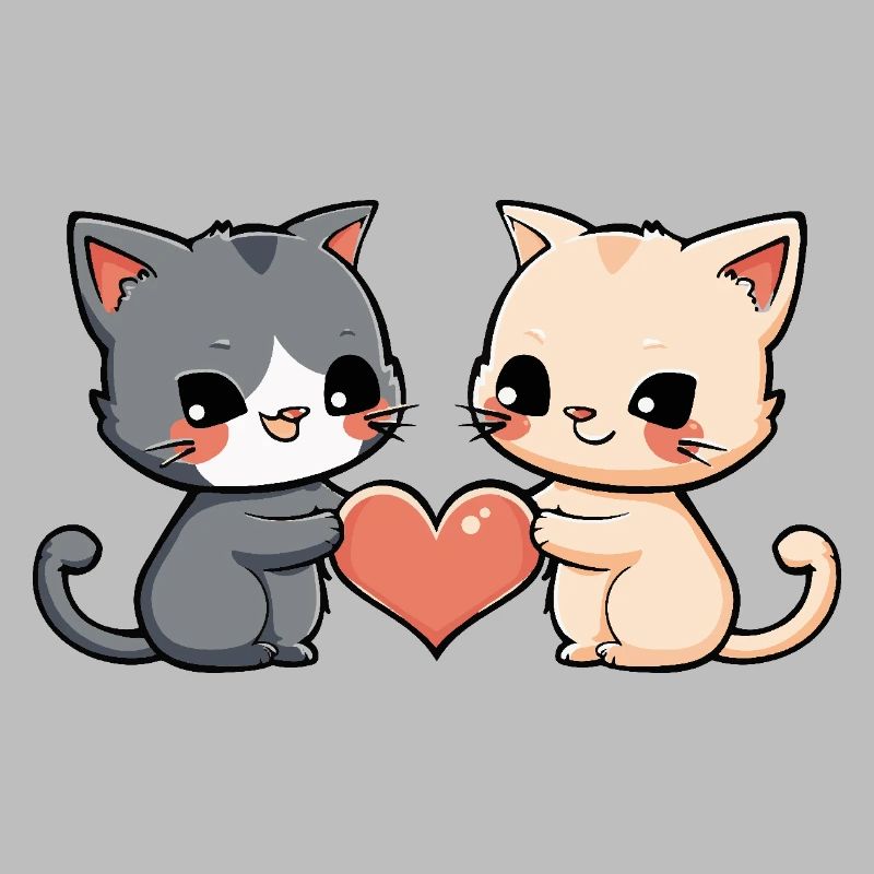 Katze Paar Valentinstag