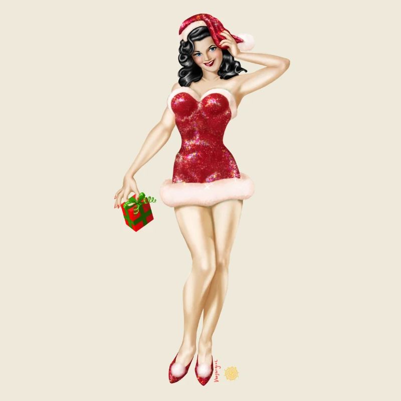 Santa Pin Up