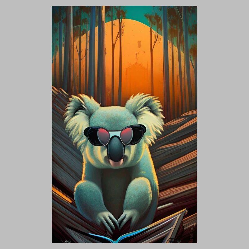 Dessin d’un koala cool avec des lunettes de soleil