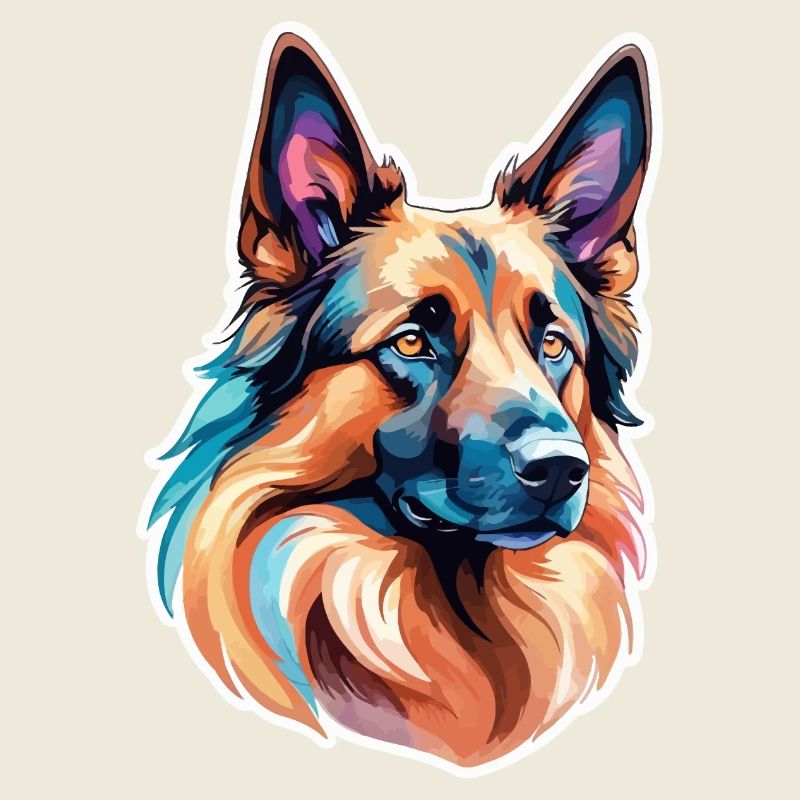 Belgian Shepherd Dog Watercolors