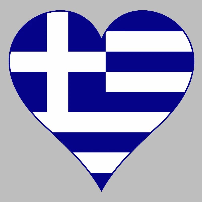 Greece flag as heart