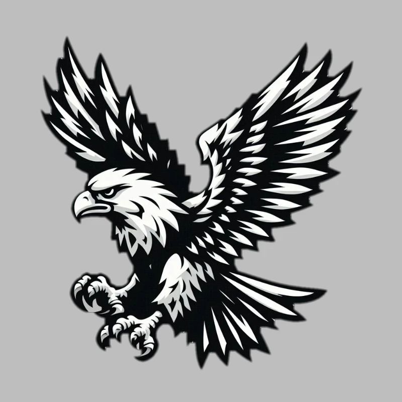 Eagle black white