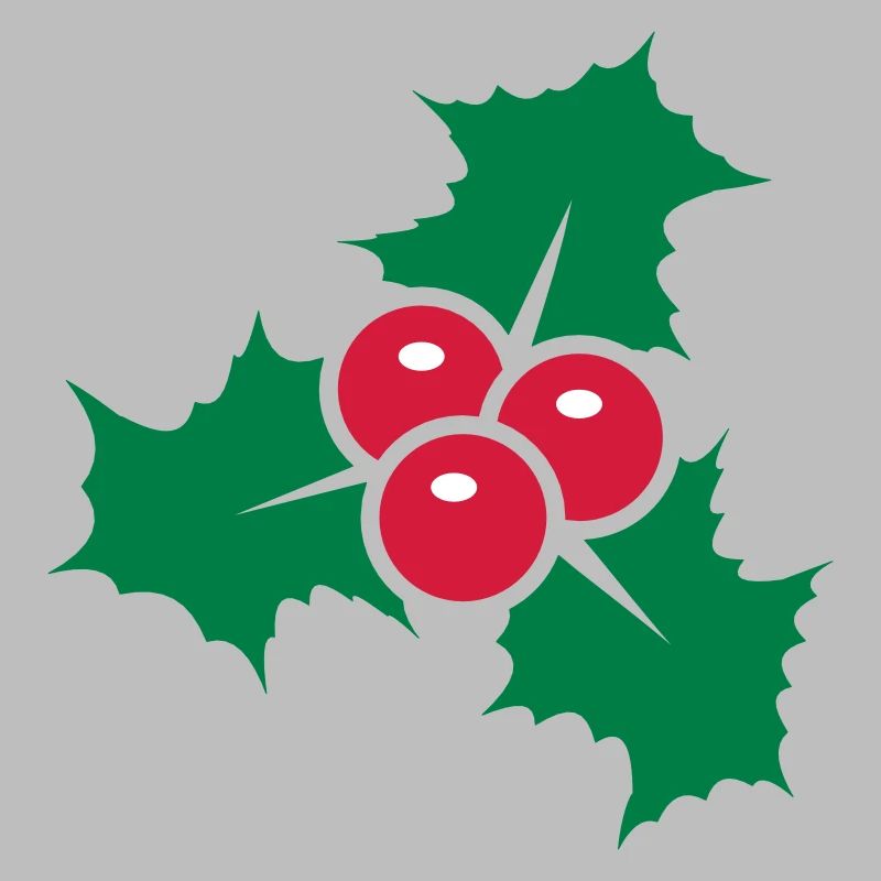Holly leaves with red berries