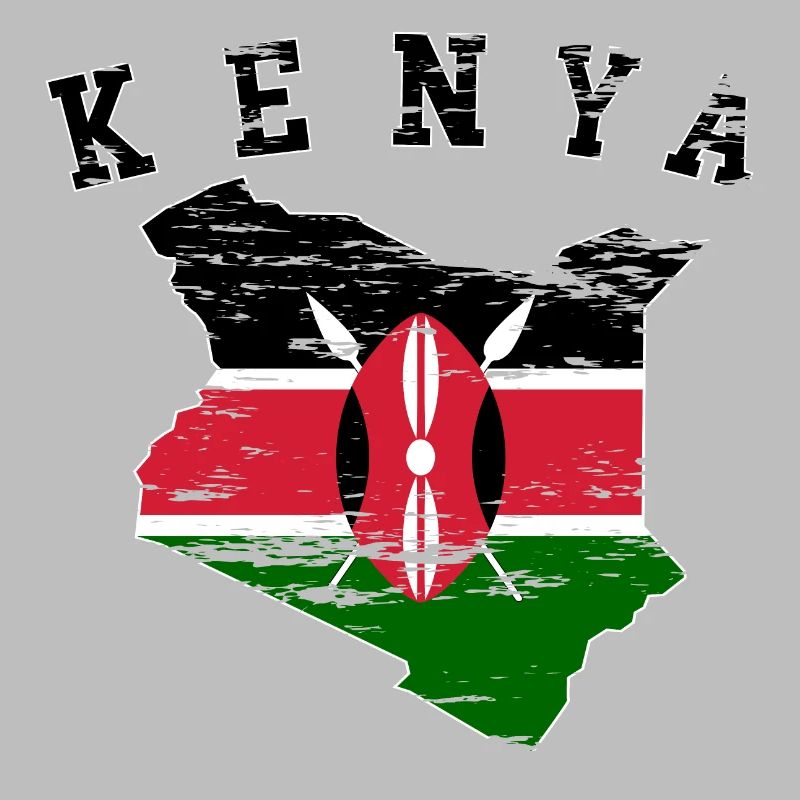 Carte murale du Kenya Drapeau utilisé
