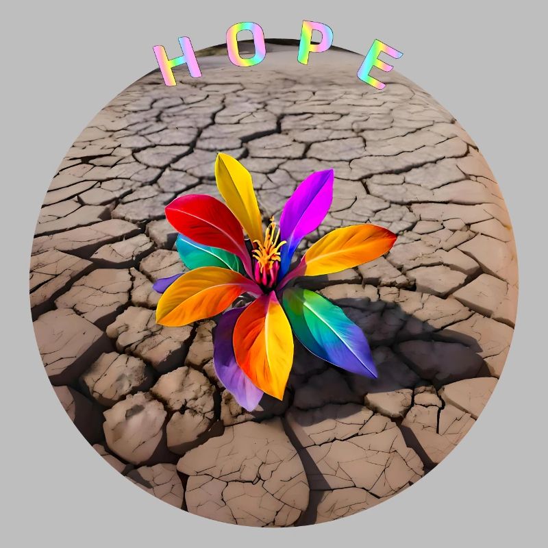 Regenbogenblume der Hoffnung