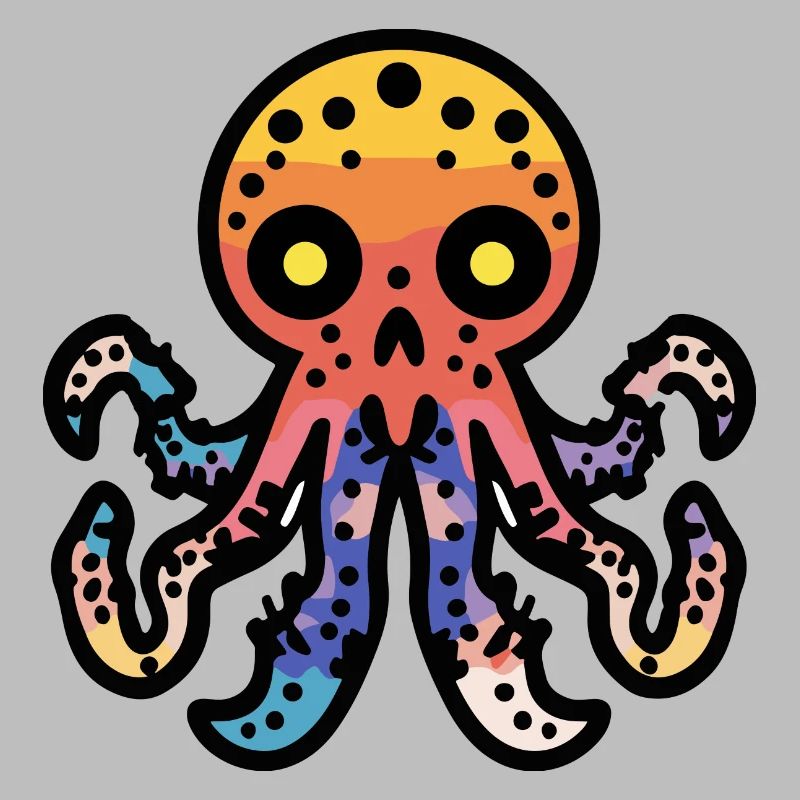 Octopus Halloween Comic Funny