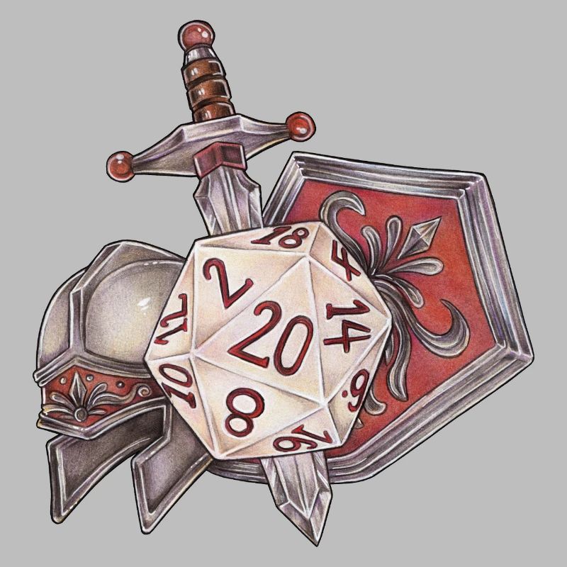 RPG Tabletop D20 Dice Gift Fighter