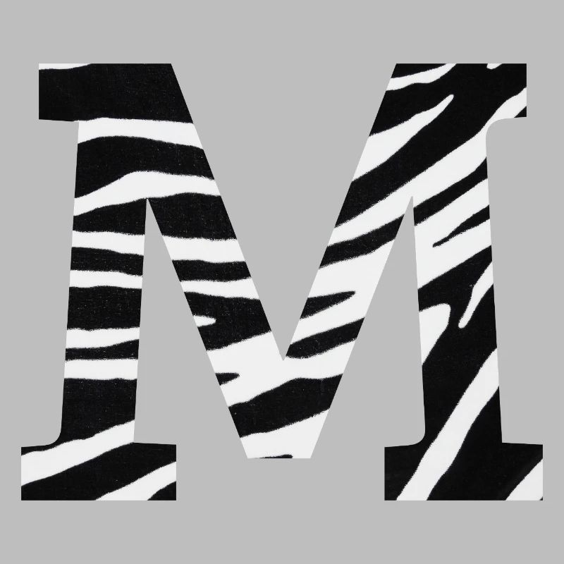 Letter m zebra