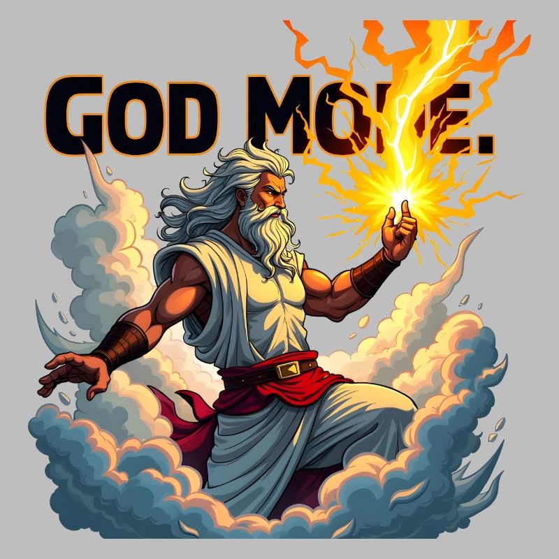 God Mode - Zeus wirft Blitze in den Wolken