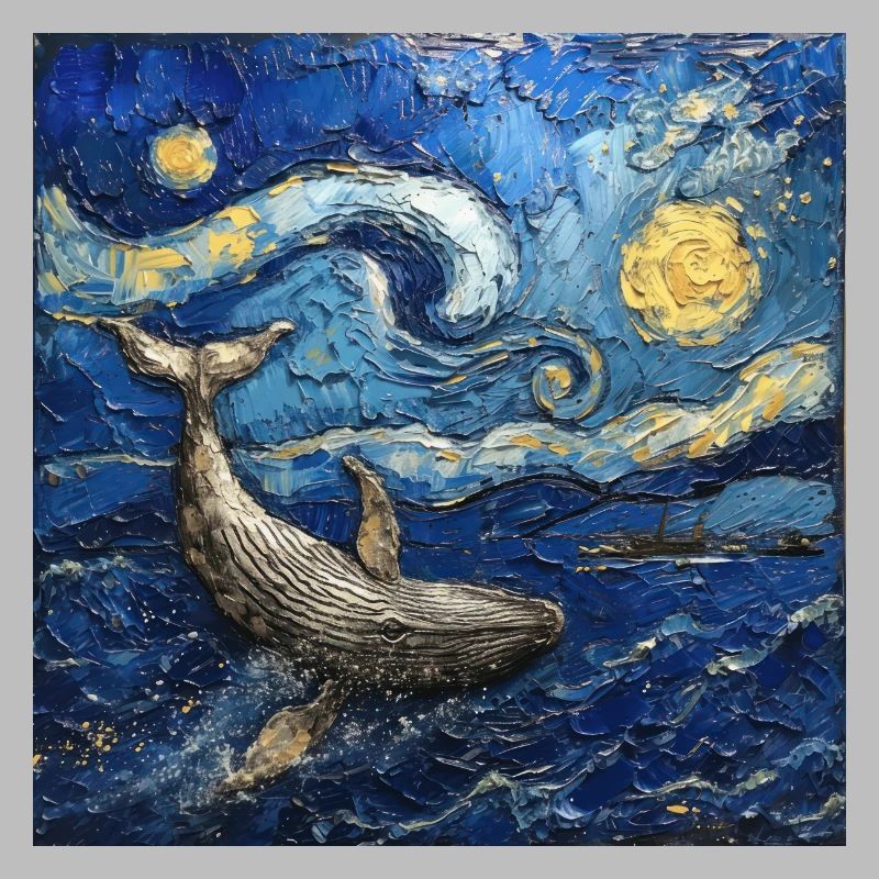 Whale Fish Van Gogh