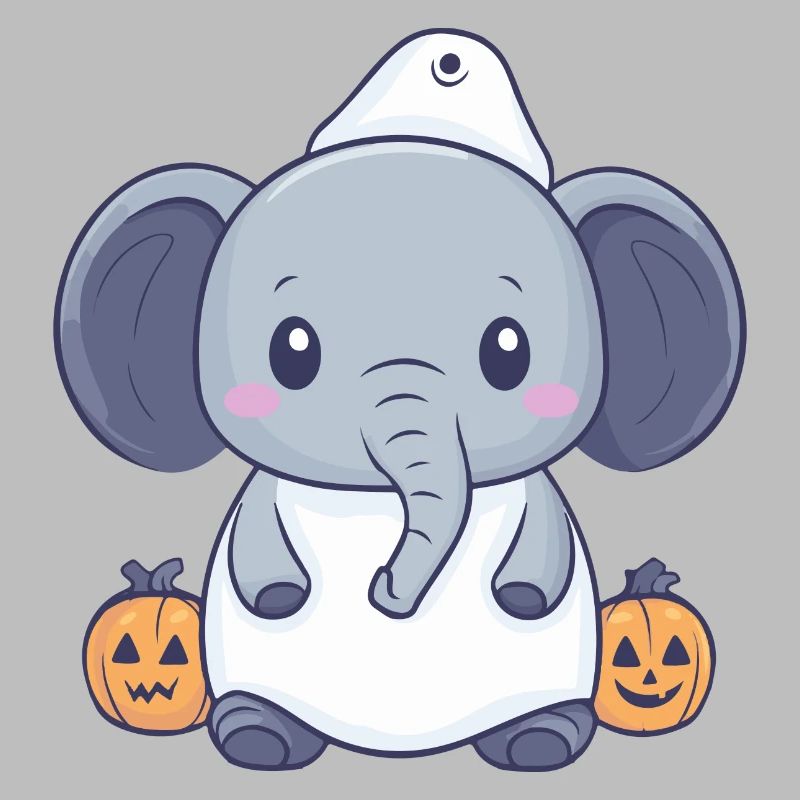 Elephant Halloween Funny Ghost