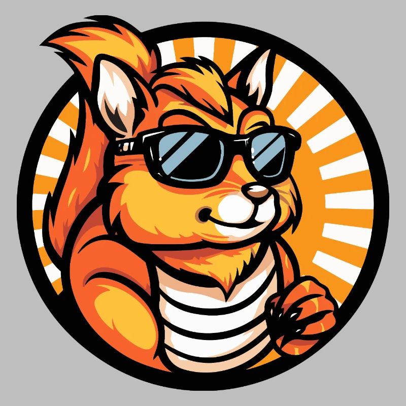 Eichhörnchen Comic Cool Sommer