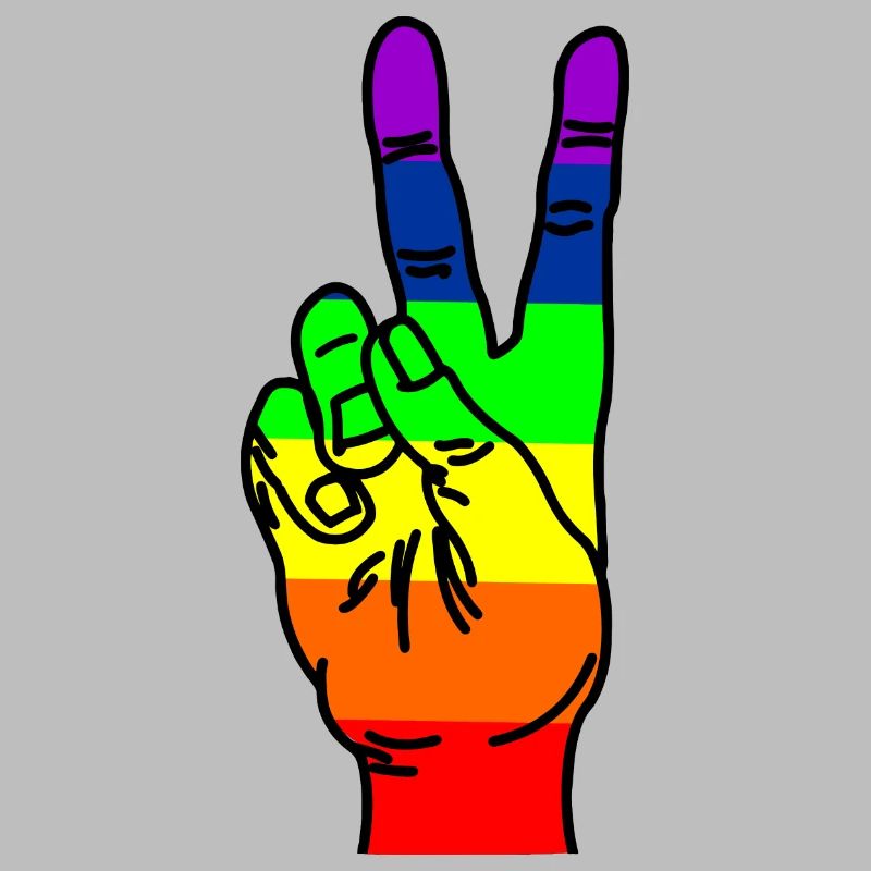 Regenbogen-Handfrieden