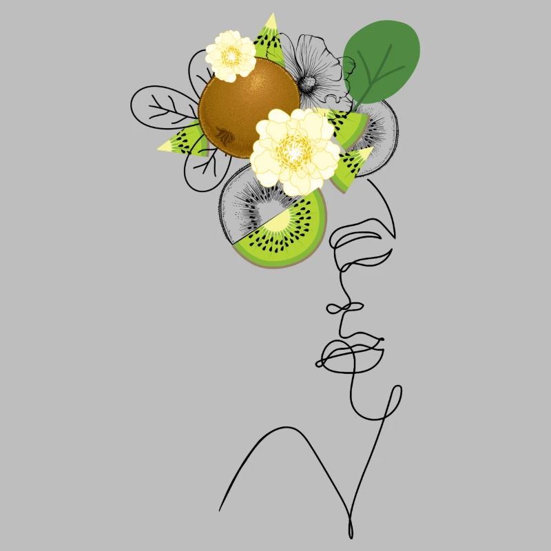 Lady Kiwi - Lineart