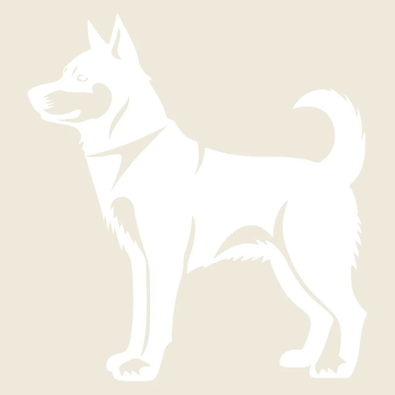 Silhouette de chien husky