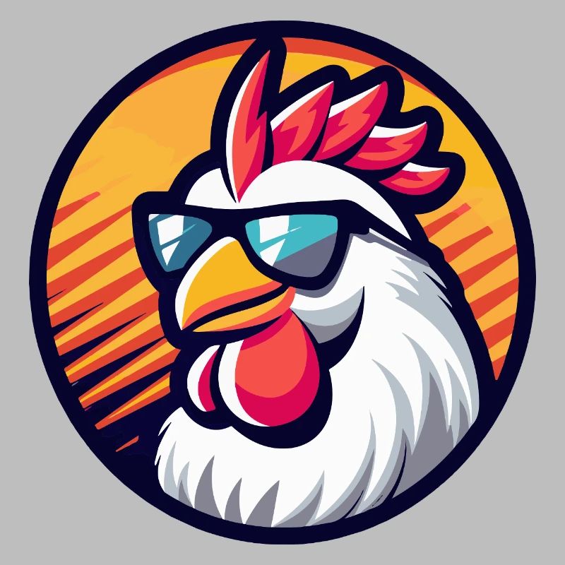 Huhn Comic Cool Sommer