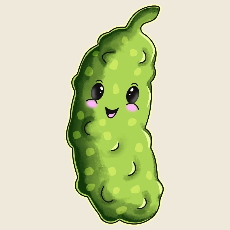 Cuddly Cucumber Cartoon