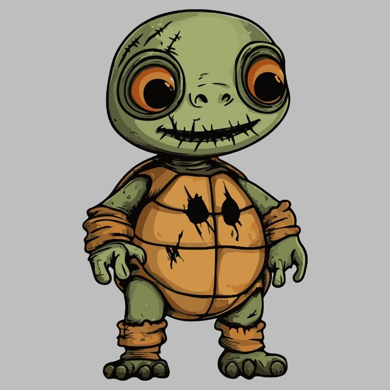 Turtle Halloween Comic Funny