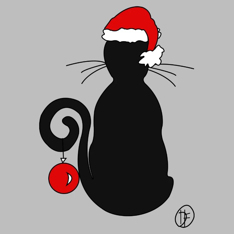 Chat dans l’ de Noël