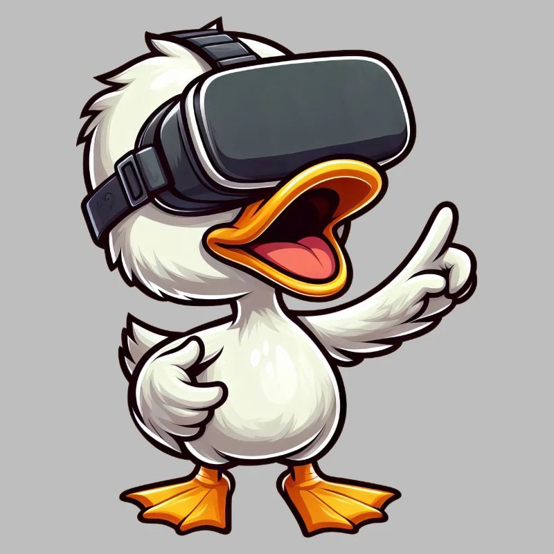 VR Ente Gamer Zocker Computer Nerd