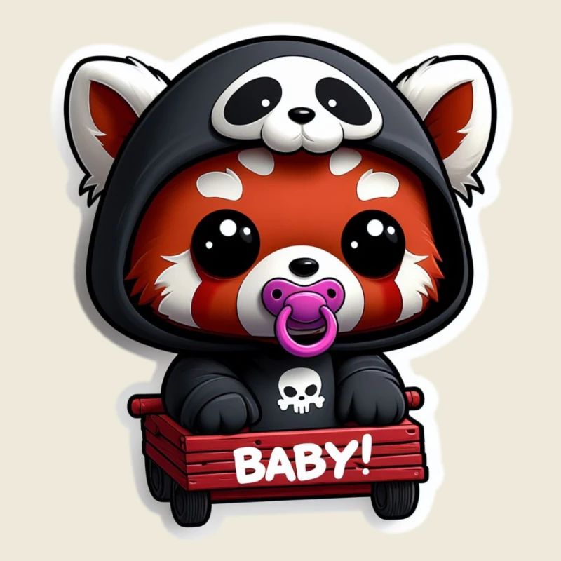 Panda bébé en capuche noir